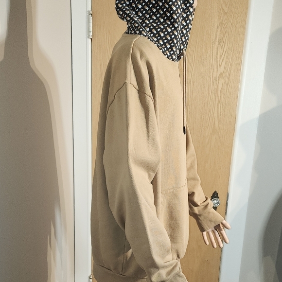 Boss Beige Sweatshirt with Patterned Hood - Picture 5 of 9